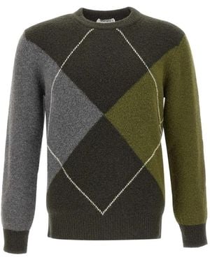 Kangra Gestrickter Pullover Mit Argyle-Muster - Grün