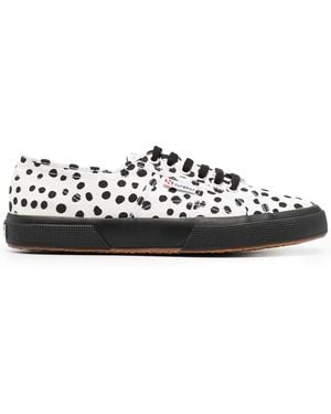 10 Corso Como Dotted-Print Low-Top Sneakers - White