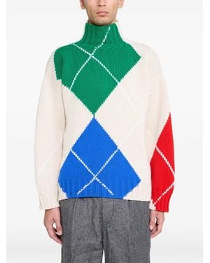JW Anderson Jersey De Punto De Rombos - Verde