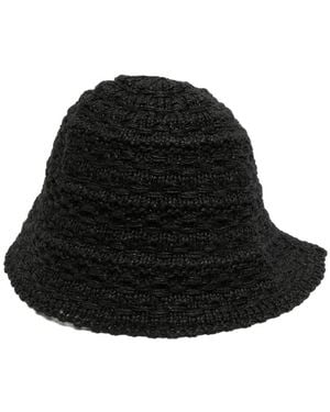 Goen.J Tweed Bucket Hat - Black