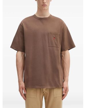 Gramicci One Point Chest-Pocket T-Shirt - Brown