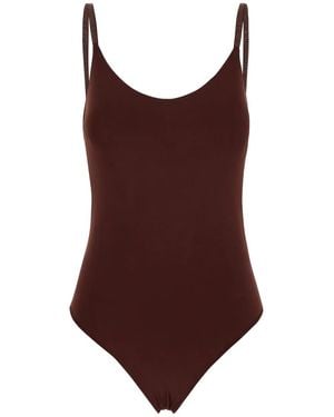 Fisico Badpak Met Diepe Ronde Hals - Bruin