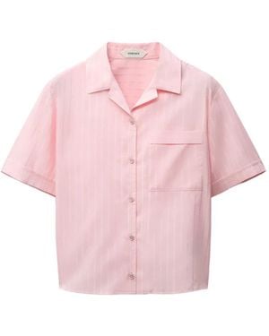 Versace Greca-Pattern Short-Sleeve Shirt - Pink