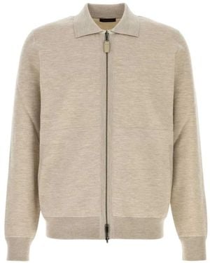 Brioni Zip-up cardigan - Natur