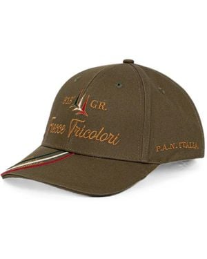 Aeronautica Militare Embroidered-Stripes Baseball Cap - Brown