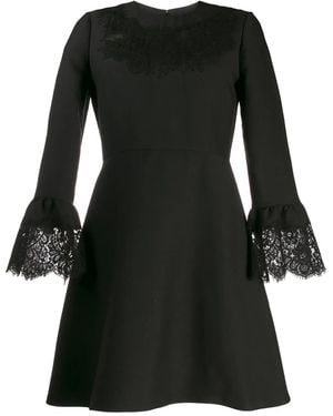 Valentino Garavani Lace Insert Short Dress - Black