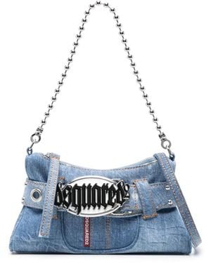 DSquared² Gothic Belt デニム クラッチバッグ - ブルー