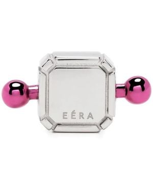 Eera Orecchino A Bottone Square Bar - Rosa