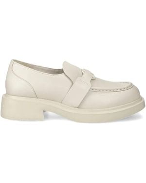 Karl Lagerfeld Leather Loafers - Natural