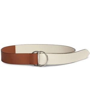 Marni Two-Tone Leather Belt - White