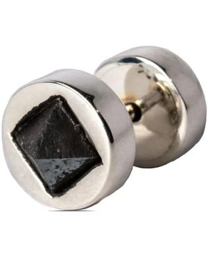 Parts Of 4 Crystal-Pyramid Stud Earring - White