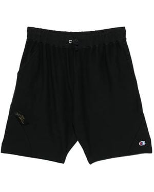 Undercover X Champion Logo-Embossed Shorts - Black