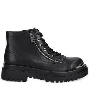 Just Cavalli Side-Zip Lace-Up Boots - Black