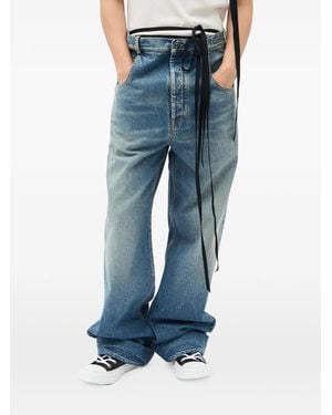 Ann Demeulemeester Stonewashed Self-Tie Jeans - Blue