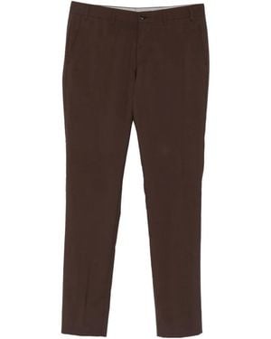Corneliani Pantalon De Costume À Plis Marqués - Brown