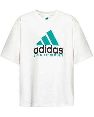 adidas Logo-Print Cotton T-Shirt - White