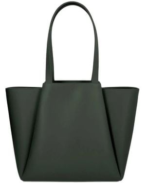 Kaai Large Pyramid Leather Tote Bag - Black