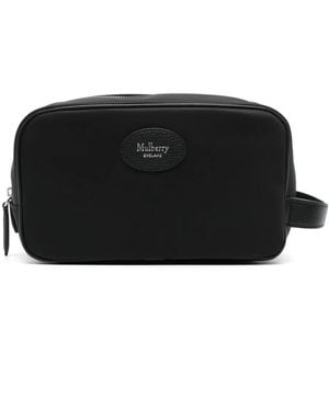 Mulberry Trousse Da Bagno Heritage Con Applicazione - Nero