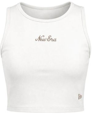 KTZ Cropped-Tanktop Mit Logo-Stickerei - Weiß