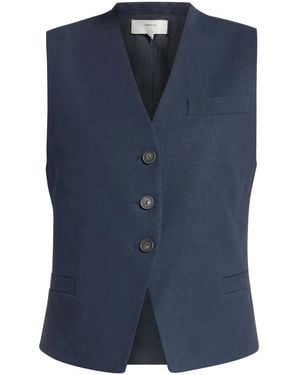 Vince V-Neck Waistcoat - Blue