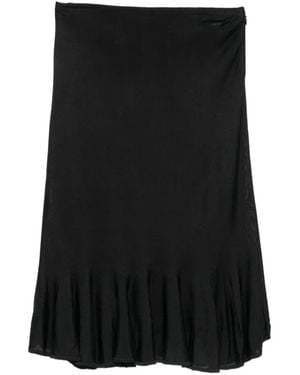 TOTEME Falda Midi Con Dobladillo Ajustado - Negro