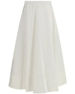 Cruna Elasticated-Waist Skirt - White