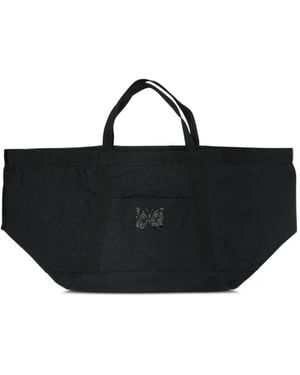 Needles Quilted Butterfly-Patch Tote Bag - Black