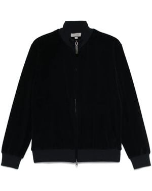Canali Fluwelen Sweater - Zwart