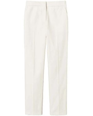 Twinset Straight-Leg Gabardine Trousers - White