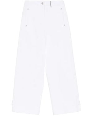 Panicale Button Detail Jeans - White