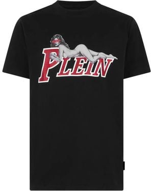 Philipp Plein Jersey T-Shirt Pin Up - Black