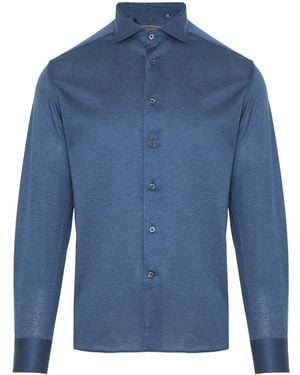 Corneliani Klassisches Jerseyhemd - Blau