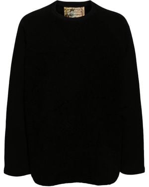 By Walid Crew-Neck Cotton Jumper - Black