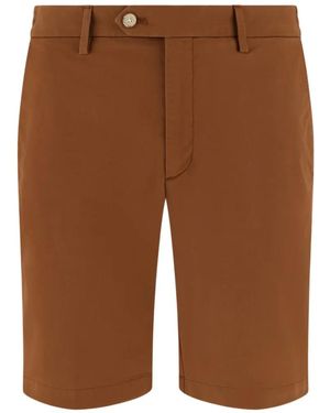 BOGGI Stretch-Cotton Bermuda Shorts - Brown