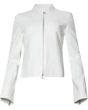 Courreges Vinyl City Biker Jacket - White