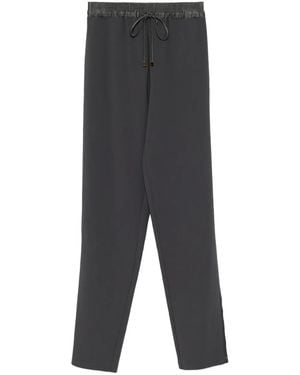 Elisabetta Franchi Crêpe Trousers - Grey