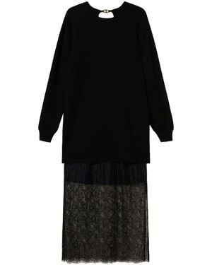 Twinset Robe À Empiècements Contrastants - Black
