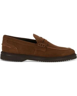 Ortigni Leather Loafers - Brown