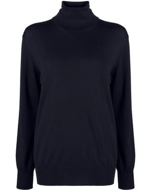 Jil Sander Roll-Neck Wool Jumper - Blue