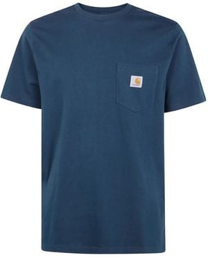 Carhartt Camiseta con bolsillo - Azul