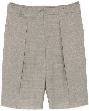 SONIA CARRASCO Pleated Tailored Shorts - Grey