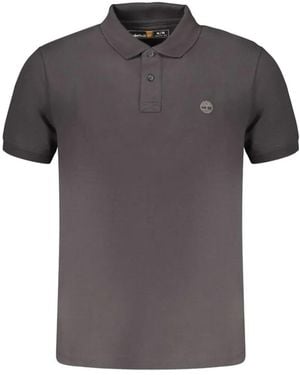 Timberland Logo-Embroidered Cotton Polo Shirt - Grey