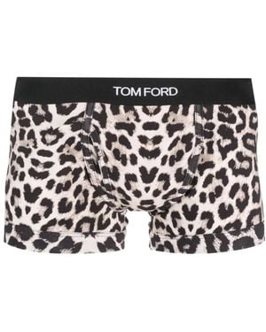 Tom Ford Shorts Mit Animal-Print - Schwarz