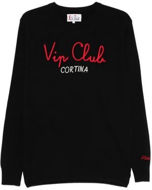 MC2 Saint Barth Embroidered Crew-Neck Jumper - Black