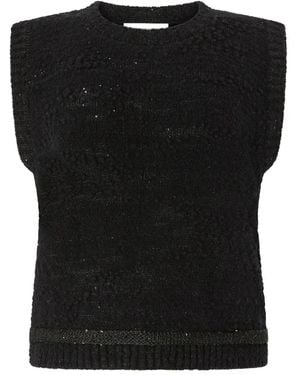 Genny Sequin-embellished vest - Negro