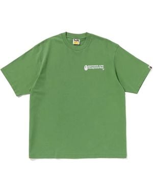 A Bathing Ape Busy Works Logo-Print T-Shirt - Green