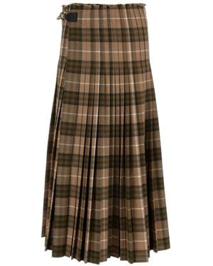 Burberry Karierter Maxirock - Natur