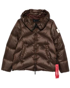 AFTER LABEL Padded Hooded Jacket - Brown