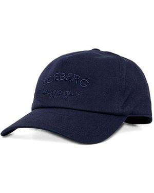 Iceberg Embroidered-Logo Baseball Cap - Blue