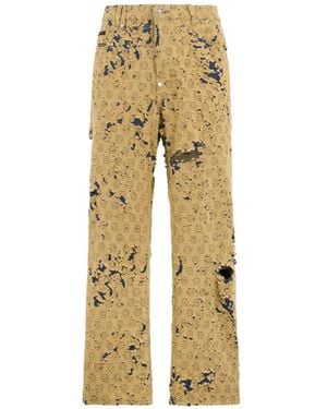 Philipp Plein Jeans Con Effetto Vissuto - Neutro